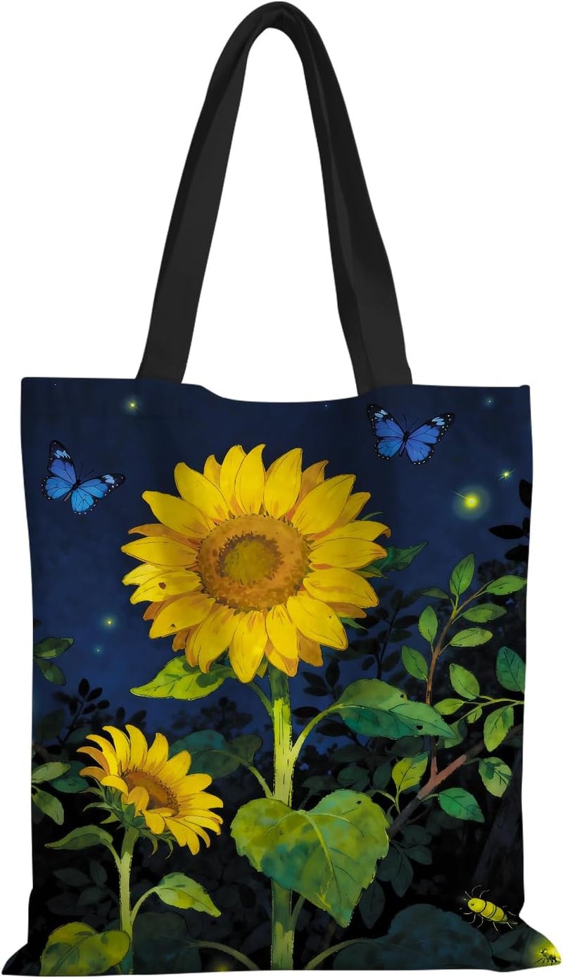ANNA QUEEN Cat Tote Bag Shoulder Bag Handle Bag for Gym Yoga Picnic Beach Kitchen Reusable - Image 1